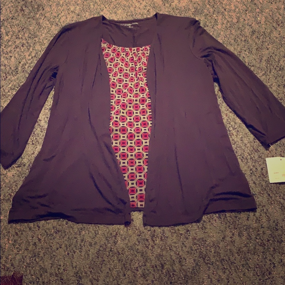 NWT Croft & Barrow Twofer Top